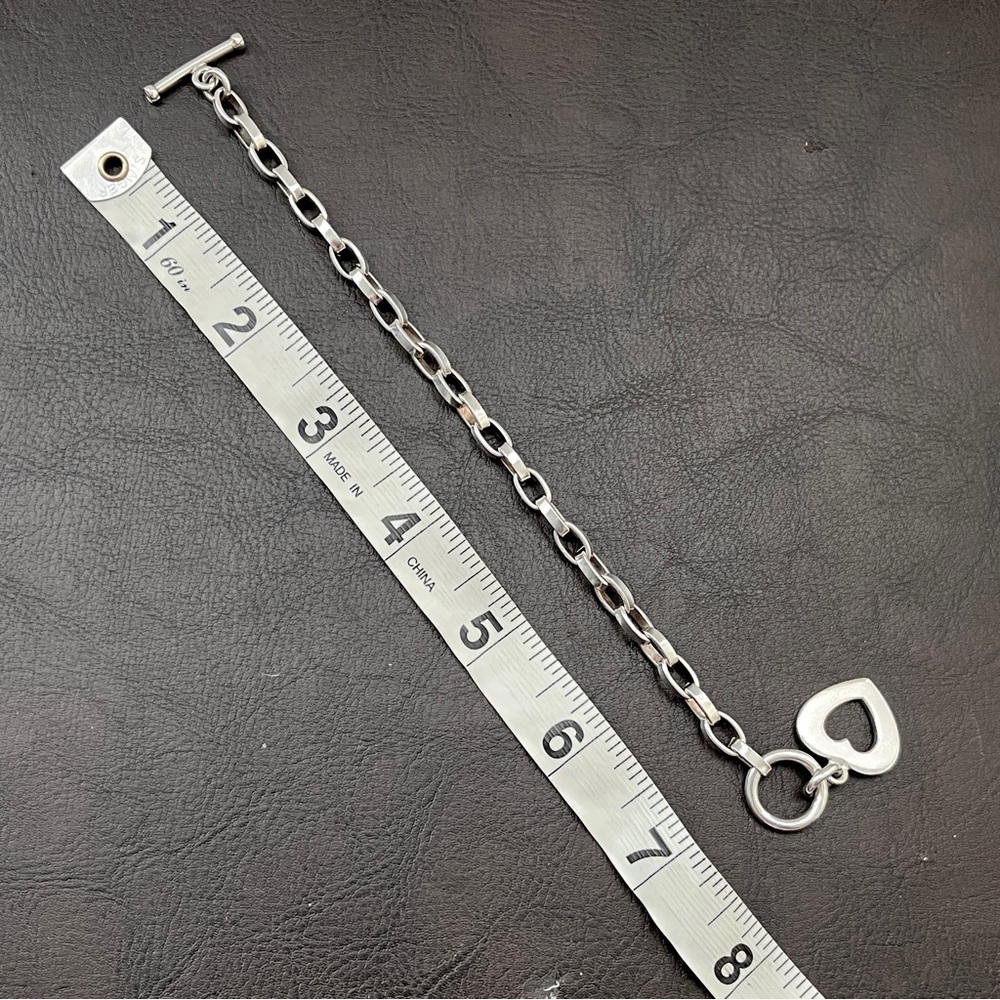 🔴SALE🔴 Silpada retired B0992 sterling silver heart charm bracelet - Picture 7 of 8